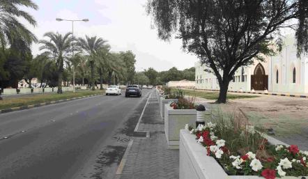 بلدية "الجنوبية" تستبدل الحواجز الإسمنتية بـأحواض زراعية في شارع الشيخ سلمان