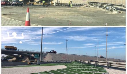 البلدية الجنوبية تقوم بتجميل وتطوير تقاطع الشيخ خليفة بن سلمان بتكلفة 13 ألف دينار