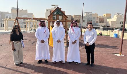 Director General of the Southern Municipality and member Omar Abdul Rahman inspecting the development of Horat Sanad Park