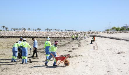 تنظيف ساحل مدينة سلمان