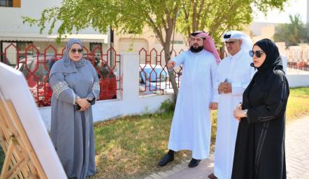 وكيل شئون البلديات يتفقد أعمال تطوير حديقة مجمع 1205 في الدائرة التاسعة بالمحافظة الشمالية