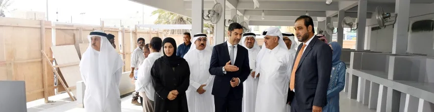 وزير شؤون البلديات والزراعة يتفقد مشروع تطوير سوق سترة المركزي